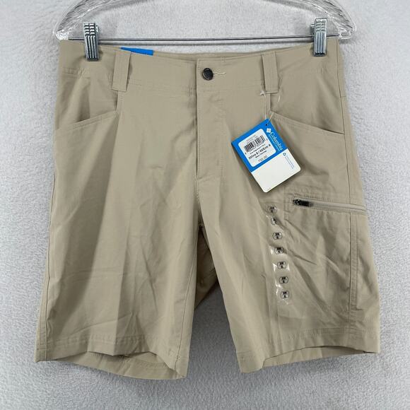 COLUMBIA Shorts Mens 30 Silver Ridge Stretch 8" Omni Shade Performance Beige NEW - Picture 1 of 16
